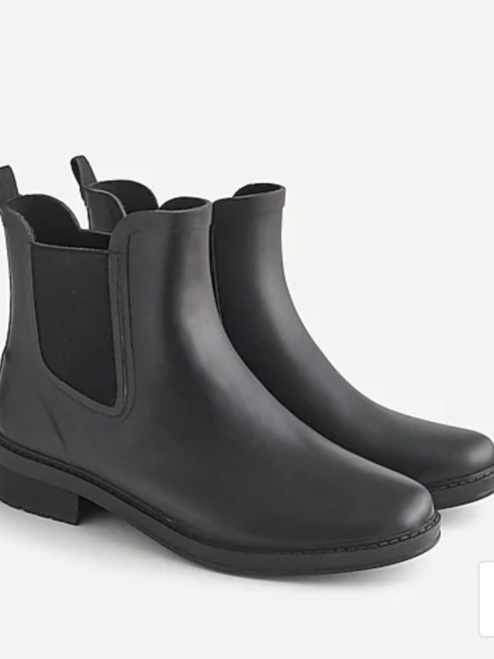 J. Crew Chelsea Rainboots - Matte Black (Missing Pull On Tabs) Sz 8